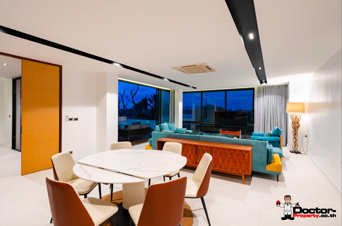 Modern 4 Bedroom Private Pool Villa with Partial Sea View in Plai Laem, Koh Samui – For Sale